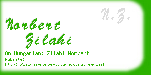 norbert zilahi business card